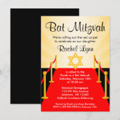 ハリウッドの赤い絨毯 バット・ミツヴァの招待状 招待状 (正面/裏面)