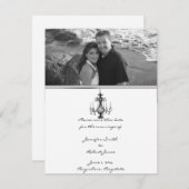 ハリウッドの魅力のシャンデリアの保存日付 セーブザデート (正面/裏面)