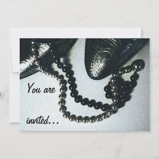 ハリウッドの魅力のヴィンテージの招待 招待状 (正面)