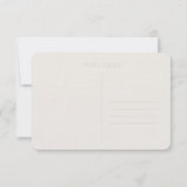 ハリウッドはがき、リネン葉書からの挨拶 招待状 (裏面)