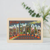 ハリウッドはがき、リネン葉書からの挨拶 招待状 (スタンド正面)