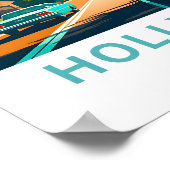 ハリウッドカリフォルニアトラベルプリント ポスター (角)