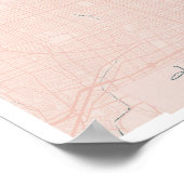 ハリウッドカリフォルニアピンクとブルーかわいいスクリプト ポスター (角)