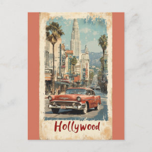 ハリウッドカリフォルニアヴィンテージカー旅行 ポストカード