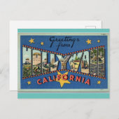 ハリウッドカリフォルニアヴィンテージ旅行からの挨拶 ポストカード (正面/裏面)