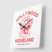 ハリウッドキッドランド，シカゴ，イリノイ州アミューズメント スクエア壁時計 (傾斜)