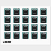 ハリウッドクラッパーボードのカスタマイズ スクエアシール (シート)