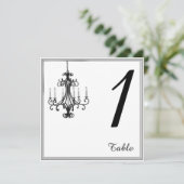 ハリウッドグラマー結婚シャンデリアのテーブル番号 招待状 (スタンド正面)