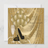 ハリウッドグラマー金ゴールド誕生会 招待状 (正面)