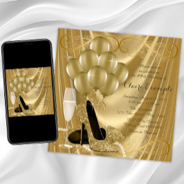 ハリウッドグラマー金ゴールド誕生会 招待状