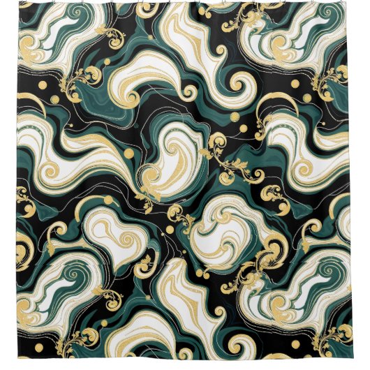 ハリウッドグラムシャワーカーテン – リュックス&トレンディー シャワーカーテン (正面)