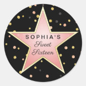 ハリウッドグラムパーソナライズされた ラウンドシール (正面)