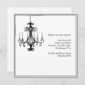 ハリウッドグラモアシャンデリアパーティの招待状 招待状 (正面/裏面)