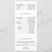 ハリウッドグラモールシャンデリア結婚式 プログラム (裏面)