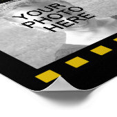 ハリウッドサインムービーリール写真コラージュ ポスター (角)