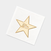 ハリウッドスターカスタム金ゴールドフォイル紙ナプキン 箔ナプキン (左)