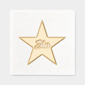 ハリウッドスターカスタム金ゴールドフォイル紙ナプキン 箔ナプキン (正面)