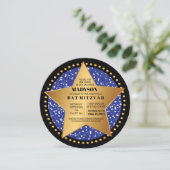 ハリウッドスターブルーバーバルミツワー招待状 招待状 (スタンド正面)