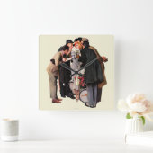 ハリウッドスター スクエア壁時計 (ホーム)