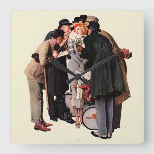 ハリウッドスター スクエア壁時計 (正面)