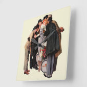 ハリウッドスター スクエア壁時計 (傾斜)