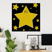 ハリウッドテーマ誕生日オートグラフキープサケ ポスター (ホームオフィス)