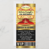 ハリウッドバースデーパーティーチケット招待状 招待状 (正面)