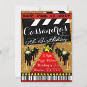 ハリウッドパーティーハリウッド誕生日招待状 招待状 (正面)