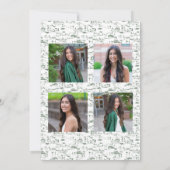 ハリウッドヒルズ トワル コケット ピンク＆グリーン 招待状 (裏面)