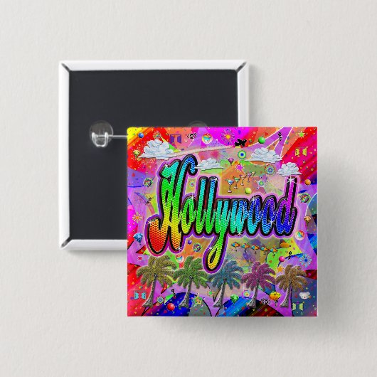 ハリウッドビスタ表現ボタン 缶バッジ (正面&裏面)