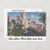 ハリウッドビーチホテル,ハリウッド,フロリダ ポストカード (正面/裏面)