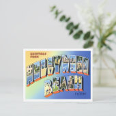 ハリウッドビーチ、フロリダヴィンテージビッグ・レター ポストカード (スタンド正面)