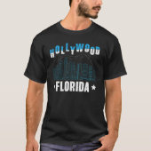 ハリウッドフロリダアメリカン米国バケーショントラベルトーウ Tシャツ (正面)