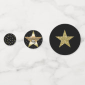 ハリウッドブラック金ゴールドシルバーグリッタースターズパーティー コンフェッティ (裏面)