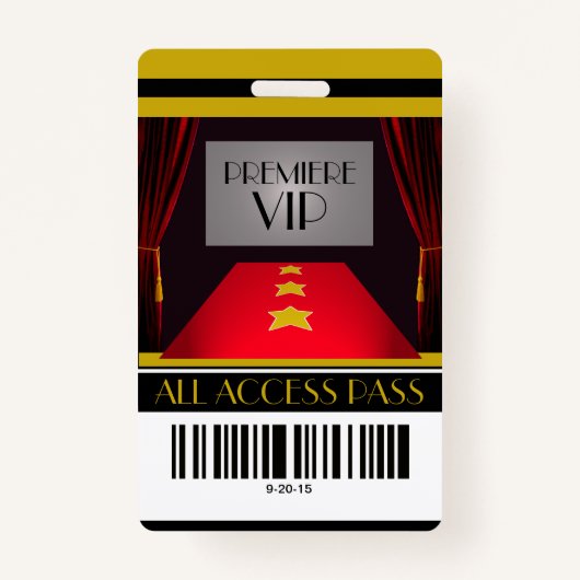 ハリウッドプレミアVIPバースデーパーティーの招待 バッジ (正面)