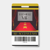 ハリウッドプレミアVIPバースデーパーティー招待状 バッジ (正面)