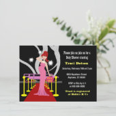 ハリウッドベビーシャワー招待状ガール 招待状 (スタンド正面)