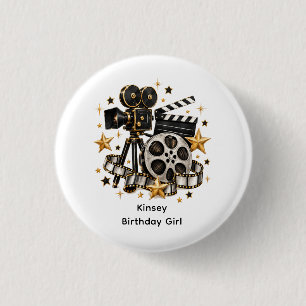 ハリウッドムービーナイトお誕生日おめでとう 缶バッジ