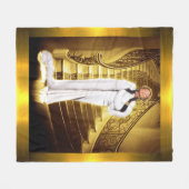 ハリウッドリージェンシーグラマロースディバゴールデン フリースブランケット (正面(横))