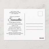 ハリウッドリール3フォトブラックシルバー卒業 ポストカード (裏面)