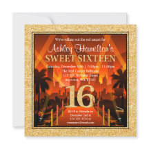 ハリウッドレッドカーペットシティ金ゴールドグリッタースウィート16