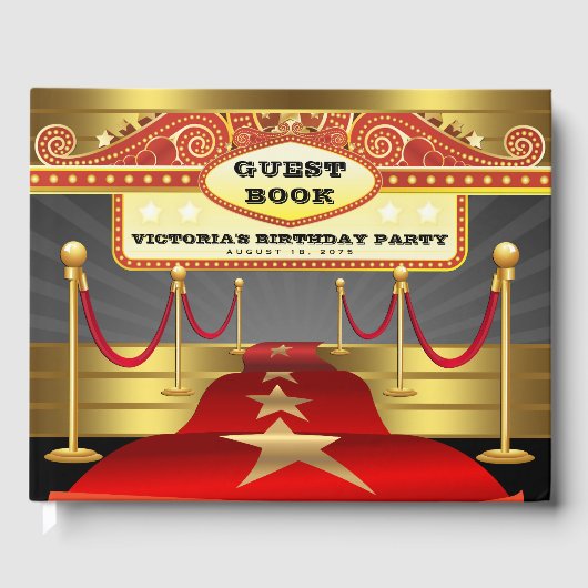ハリウッドレッドカーペットバースデーパーティーゲストハウス ゲストブック (正面)