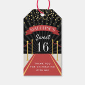 ハリウッドレッドカーペットパーソナライズされたありがとうございました ギフトタグ (正面)