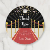 ハリウッドレッドカーペットパーソナライズされたありがとう フェイバータグ (正面)