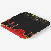 ハリウッドレッドカーペットパーティープレート ペーパープレート (傾斜あり)