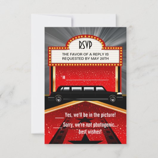 ハリウッドレッドカーペットRSVP 出欠カード (正面)
