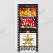 ハリウッドレッドカーペットVIPパーティーチケット招待状 招待状 (正面)