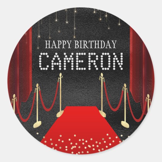 ハリウッドレッドカーペットVIPパーティー ラウンドシール (正面)