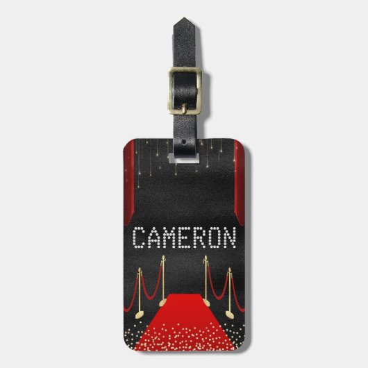 ハリウッドレッドカーペットVIP名前をカスタムする ラゲッジタグ (正面縦)