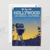 ハリウッドロサンゼルスカリフォルニア旅行ポスター ポストカード (正面/裏面)